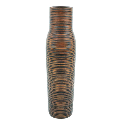 Large Mango Wood Floor Vase – Handcrafted Decorative Highlight from Thailand, brown, 105 cm