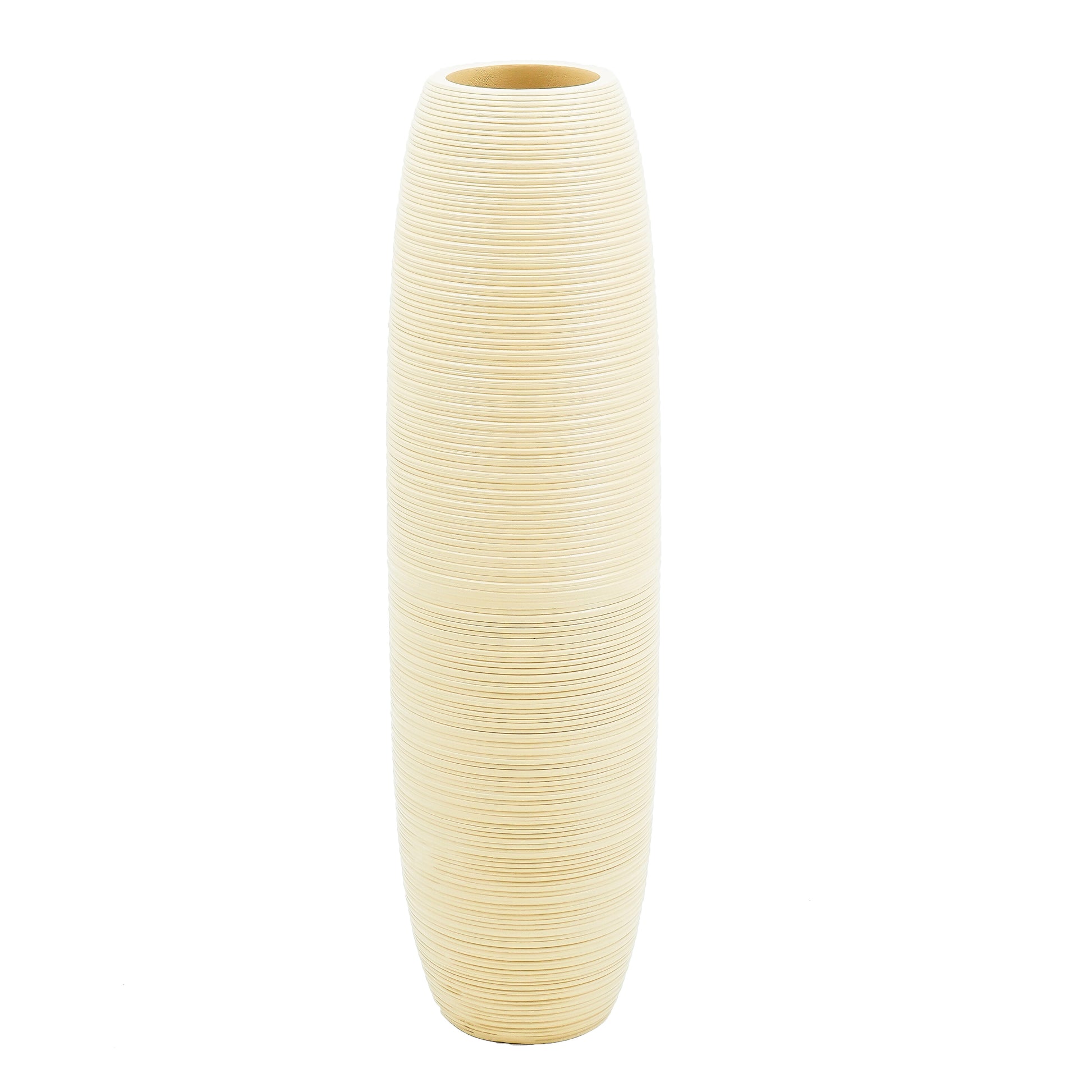 Large Mango Wood Floor Vase – Handcrafted Decorative Highlight from Thailand, 85 cm