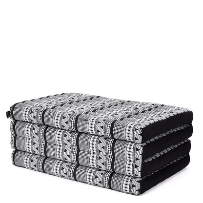 Kapok Folding Mattress – Thick Cotton Padded Guest Bed for Home, Sleeping & Mindfulness Corner, Cbt3 - Black, M: 200x70 cm