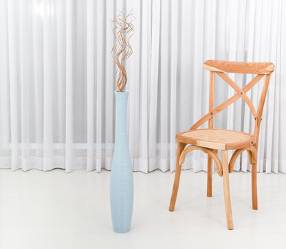 Large Mango Wood Floor Vase – Handcrafted Decorative Highlight from Thailand, 65 cm