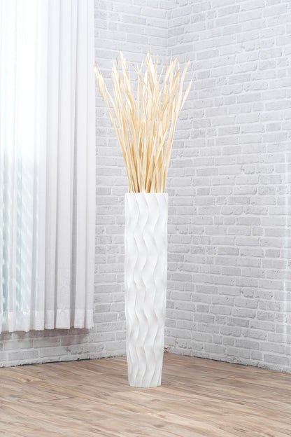 Large Mango Wood Floor Vase – Handcrafted Decorative Highlight from Thailand, 85 cm