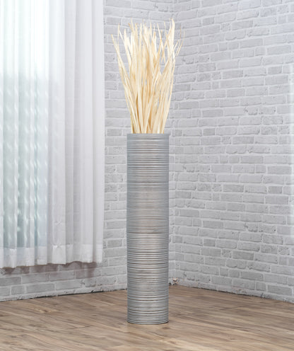 Large Mango Wood Floor Vase – Handcrafted Decorative Highlight from Thailand, 85 cm