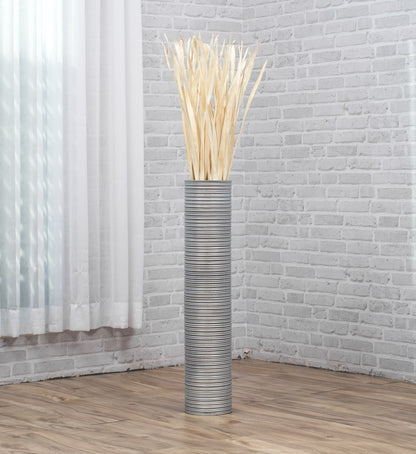 Large Mango Wood Floor Vase – Handcrafted Decorative Highlight from Thailand, 65 cm