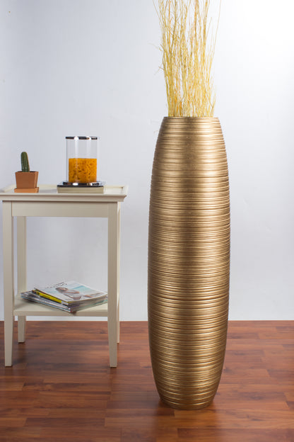 Large Mango Wood Floor Vase – Handcrafted Decorative Highlight from Thailand, 85 cm