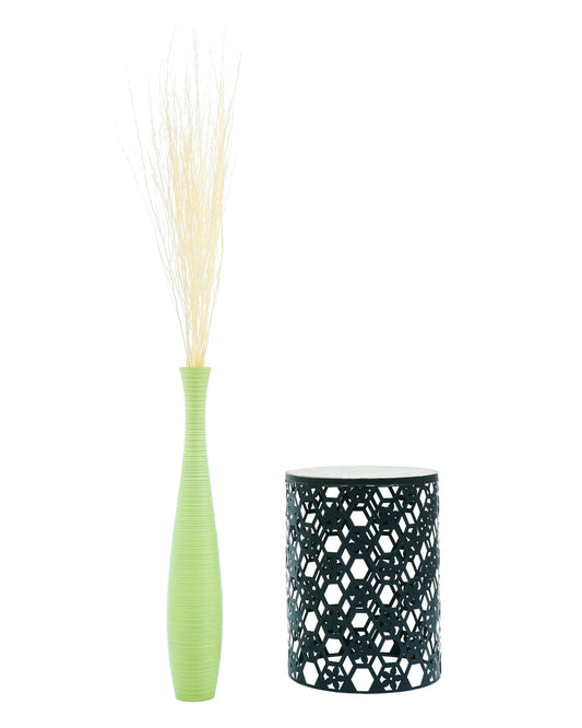 Large Mango Wood Floor Vase – Handcrafted Decorative Highlight from Thailand, 65 cm