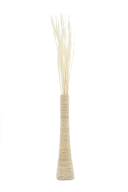 Large & Tall Floor Vase Made of Water Hyacinth and Bamboo – Handwoven Decorative Stand Vase for Dried Flowers & Branches, ecru, 90 cm - Modèle 2