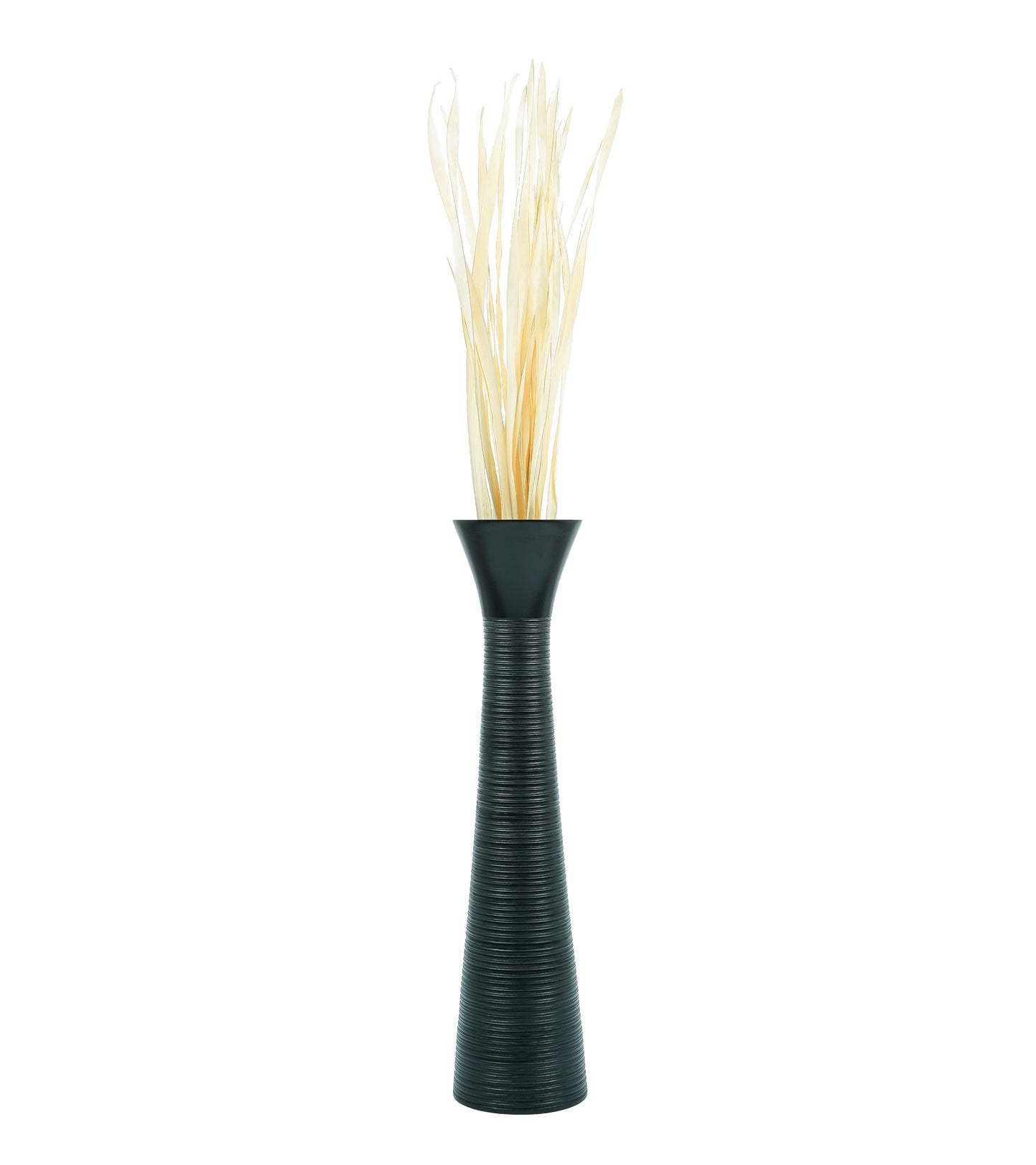 Large Mango Wood Floor Vase – Handcrafted Decorative Highlight from Thailand, 85 cm
