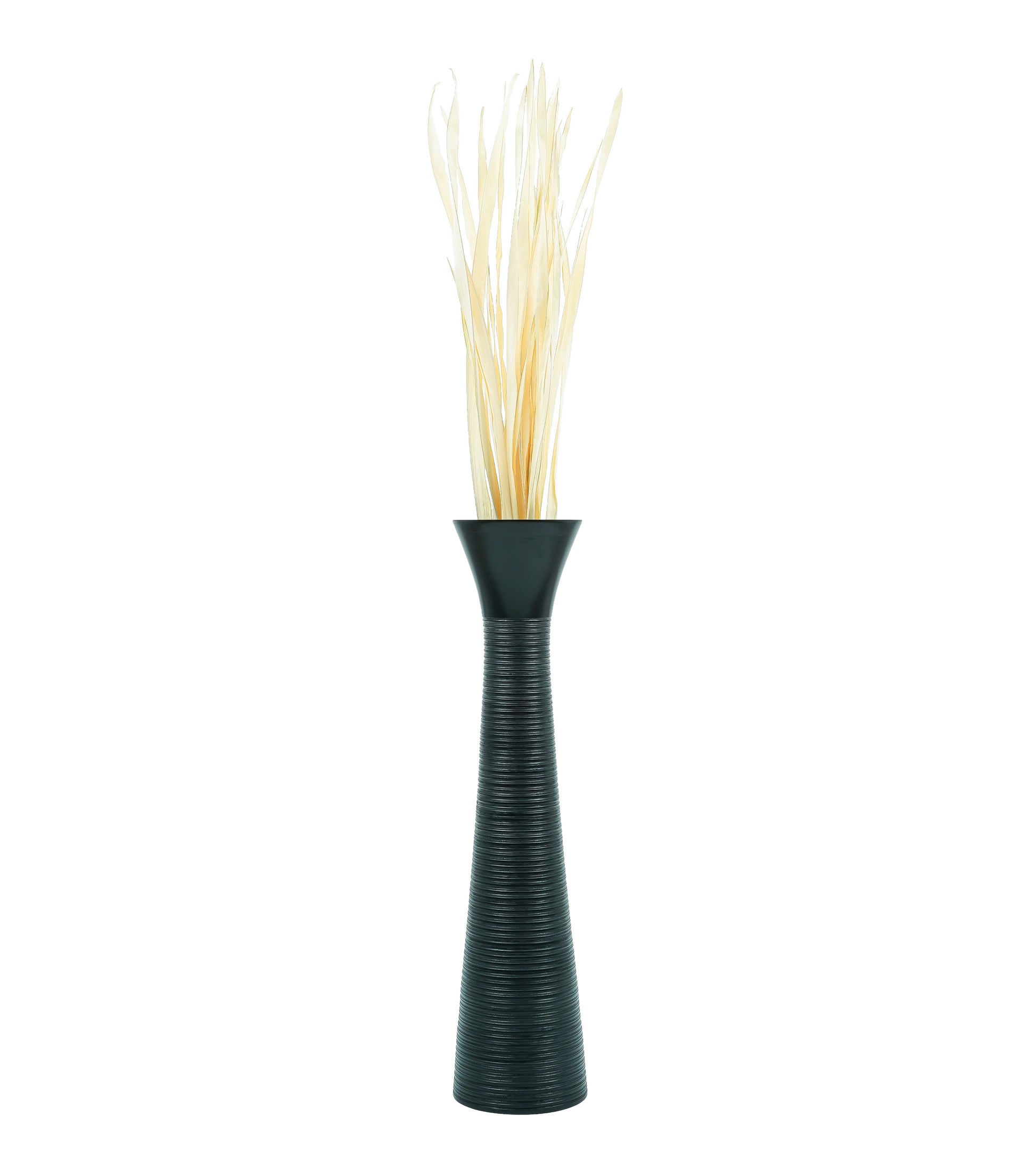 Large Mango Wood Floor Vase – Handcrafted Decorative Highlight from Thailand, 85 cm