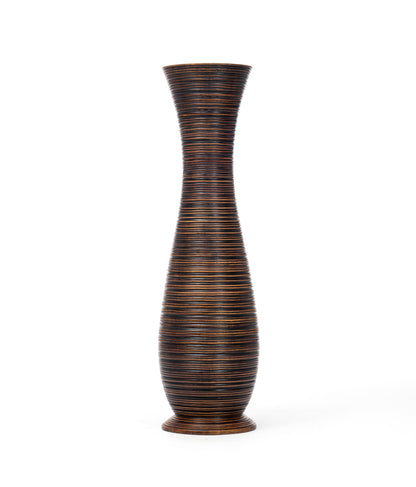 Grande vaso da pavimento in legno di mango – Decorazione artigianale dalla Thailandia