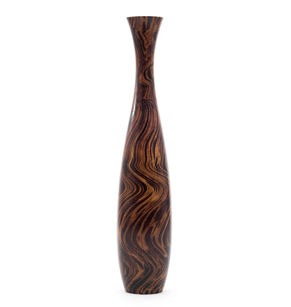 Large Mango Wood Floor Vase – Handcrafted Decorative Highlight from Thailand, 105 cm