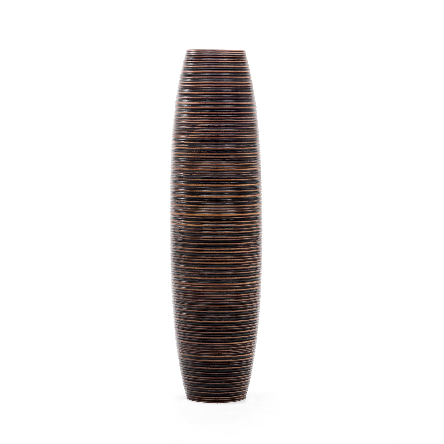 Grande vaso da pavimento in legno di mango – Decorazione artigianale dalla Thailandia
