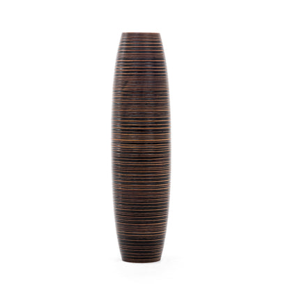 Grande vaso da pavimento in legno di mango – Decorazione artigianale dalla Thailandia