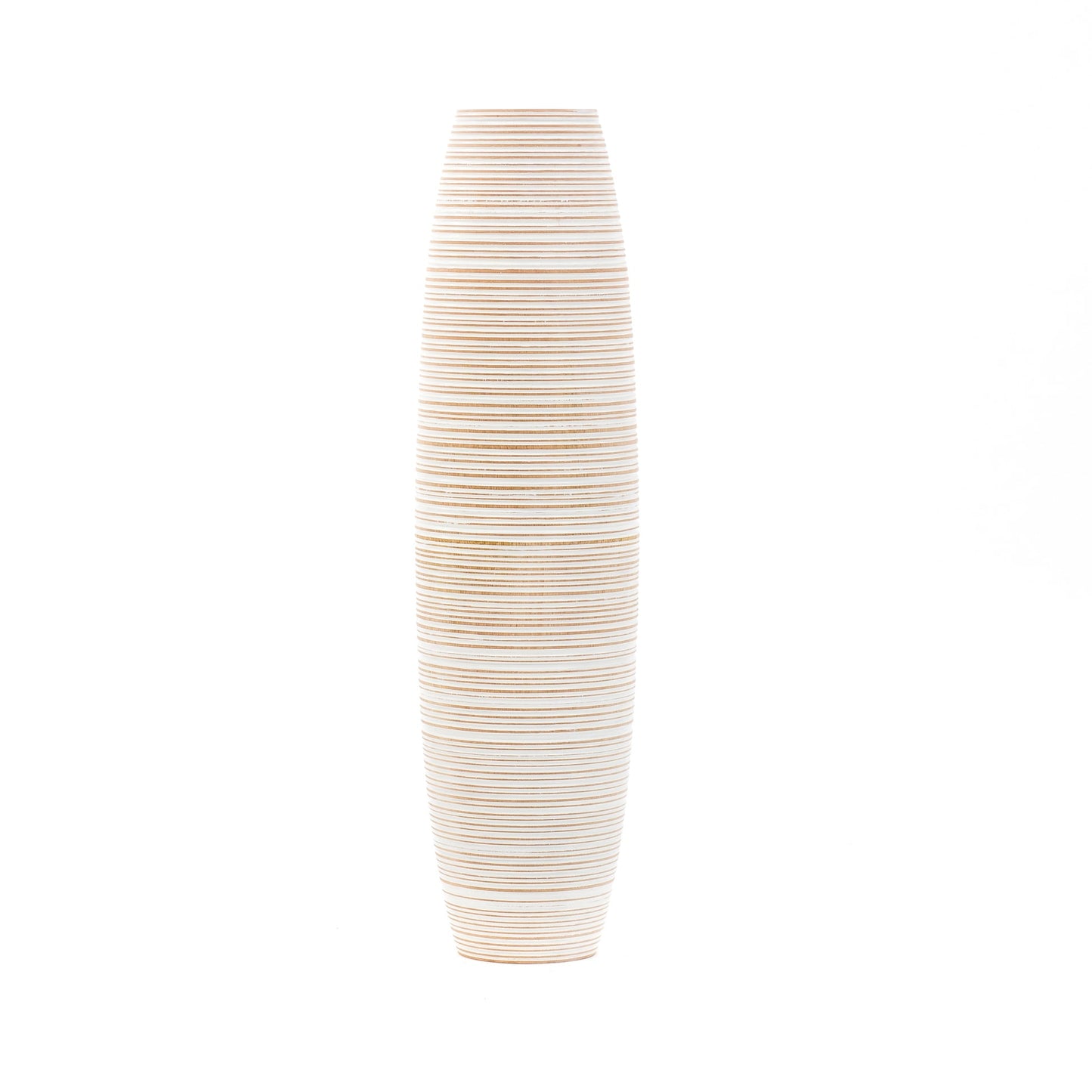 Grande vaso da pavimento in legno di mango – Decorazione artigianale dalla Thailandia