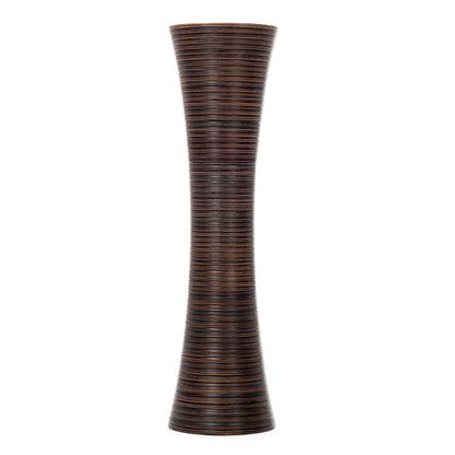 Grande vaso da pavimento in legno di mango – Decorazione artigianale dalla Thailandia
