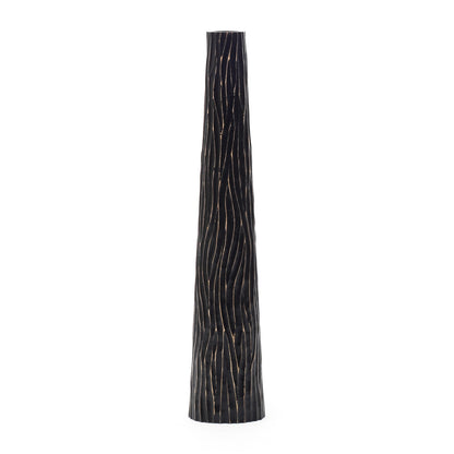 Grande vaso da pavimento in legno di mango – Decorazione artigianale dalla Thailandia
