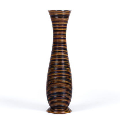 Grande vaso da pavimento in legno di mango – Decorazione artigianale dalla Thailandia