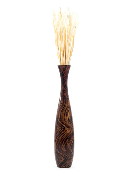 Large Mango Wood Floor Vase – Handcrafted Decorative Highlight from Thailand, 105 cm