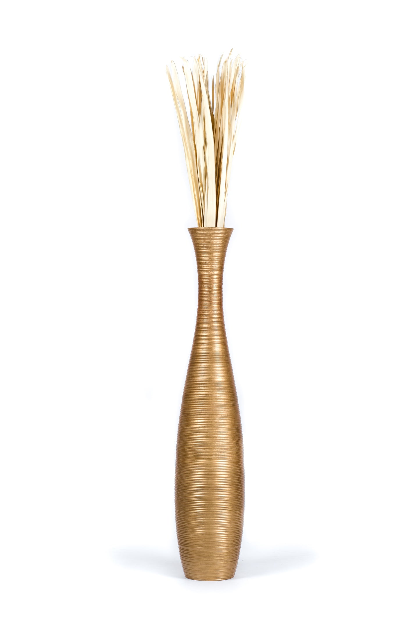 Large Mango Wood Floor Vase – Handcrafted Decorative Highlight from Thailand, 105 cm