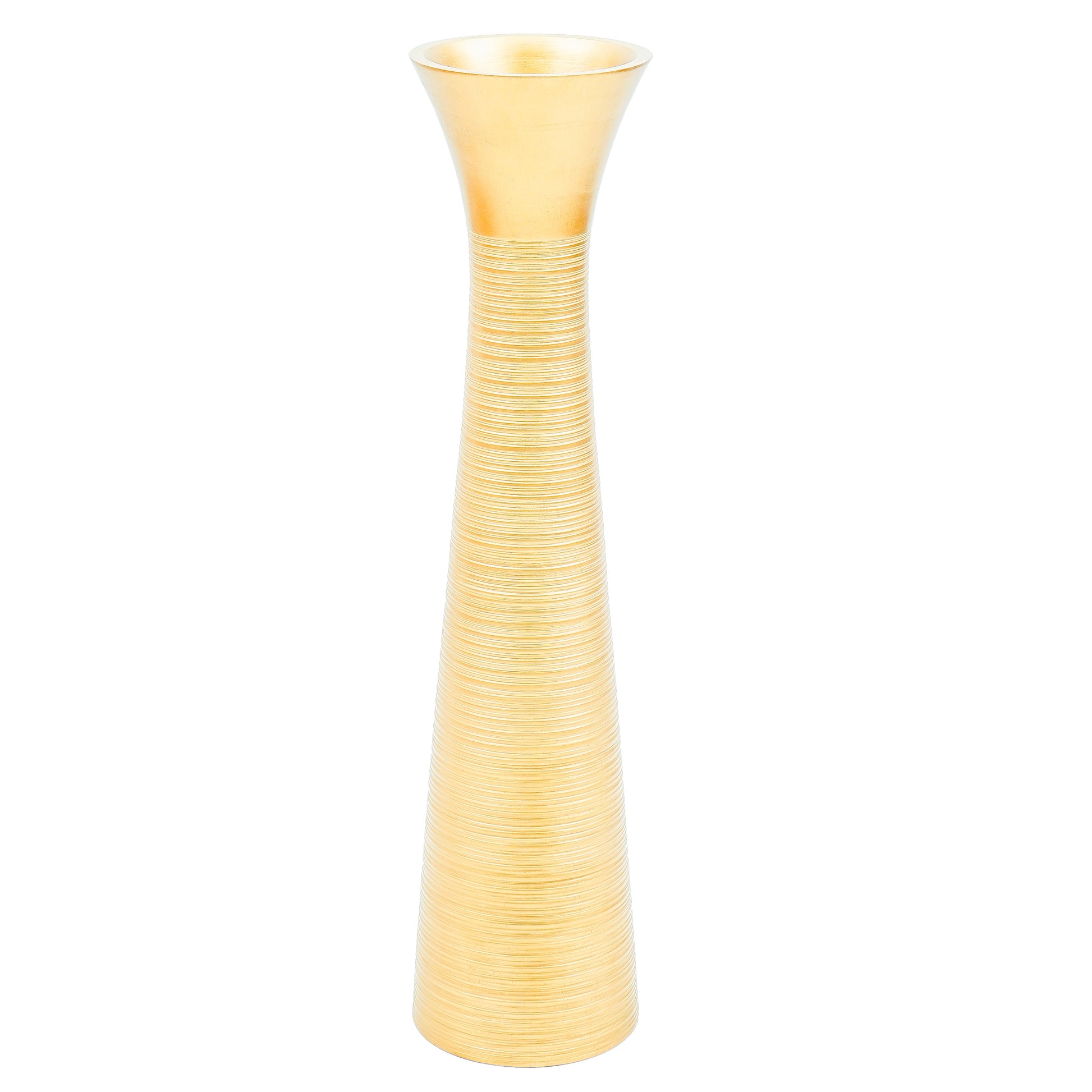 Large Mango Wood Floor Vase – Handcrafted Decorative Highlight from Thailand, 85 cm