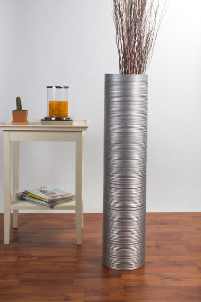 Large Mango Wood Floor Vase – Handcrafted Decorative Highlight from Thailand, 85 cm