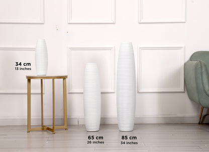 Large Resin Floor Vase – Stylish Waterproof Vase for Fresh & Dried Flowers, 85 cm